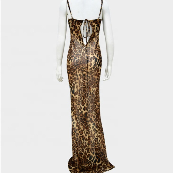 Leopard Chiffon Maxi Dress - Picture 6 of 6
